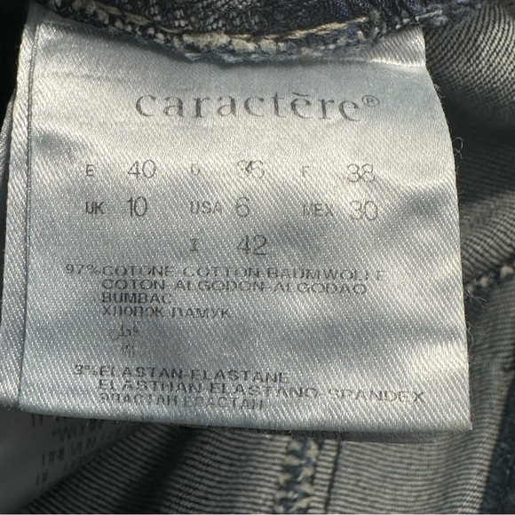 Caractere Milano Italy Women’s size 6 Gold Trim Skinny Stretch Jeans - Picture 16 of 16